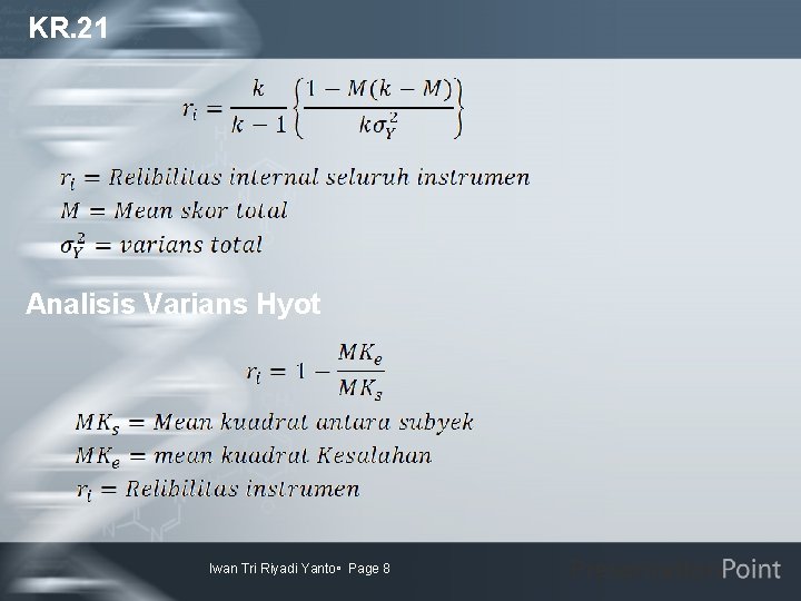 KR. 21 Analisis Varians Hyot Iwan Tri Riyadi Yanto Page 8 