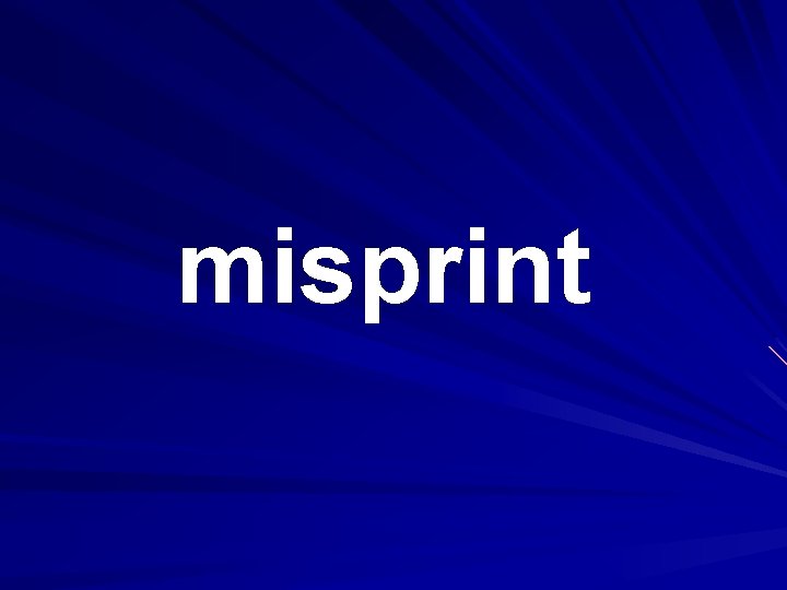 misprint 