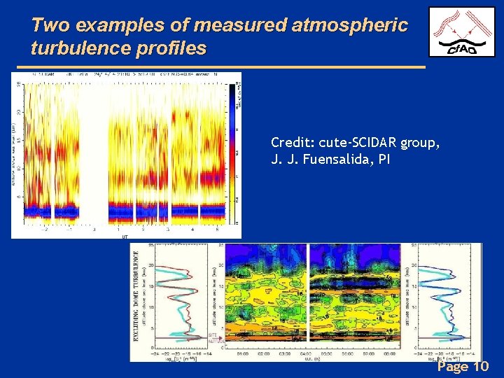 Two examples of measured atmospheric turbulence profiles Credit: cute-SCIDAR group, J. J. Fuensalida, PI