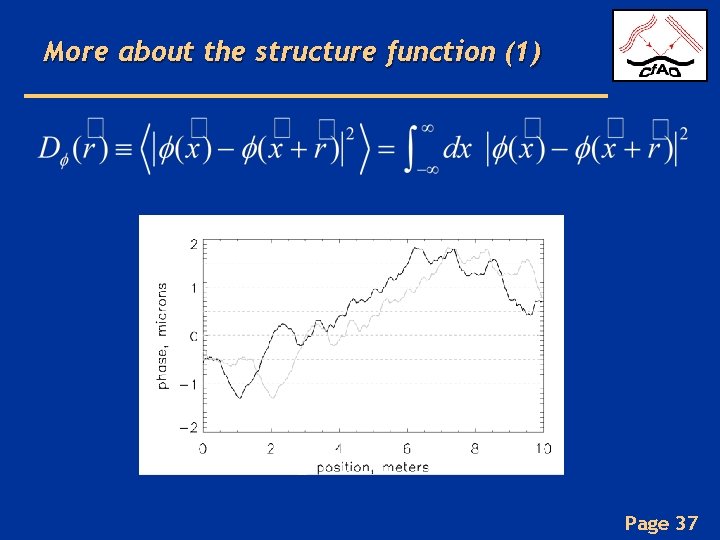 More about the structure function (1) Page 37 
