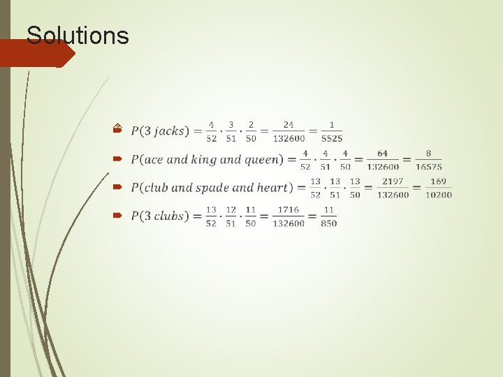 Solutions Solutions