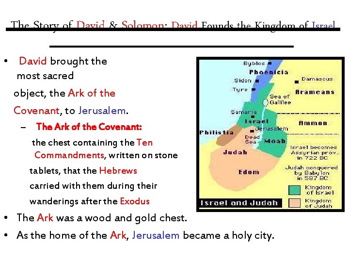 The Story of David & Solomon: David Founds the Kingdom of Israel • David