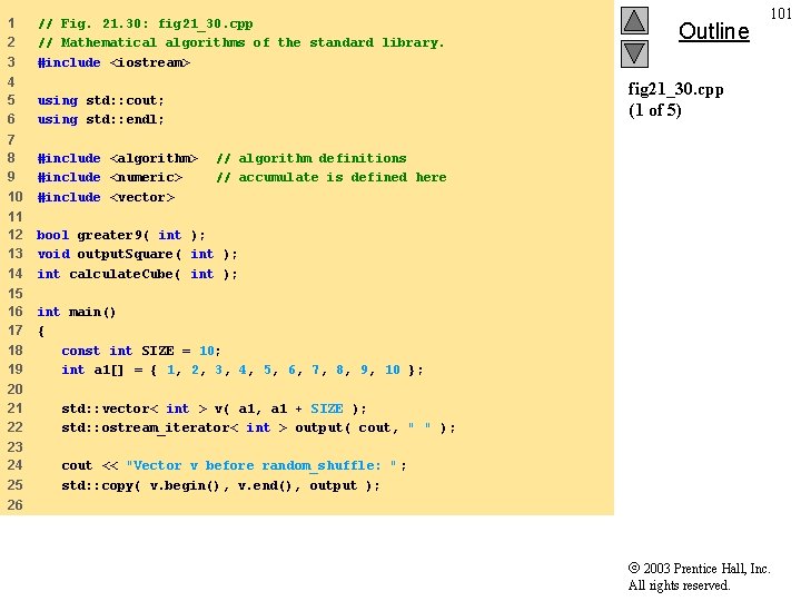 1 2 3 // Fig. 21. 30: fig 21_30. cpp // Mathematical algorithms of