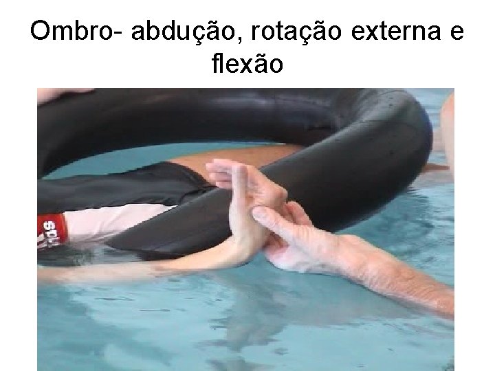 Ombro- abdução, rotação externa e flexão 