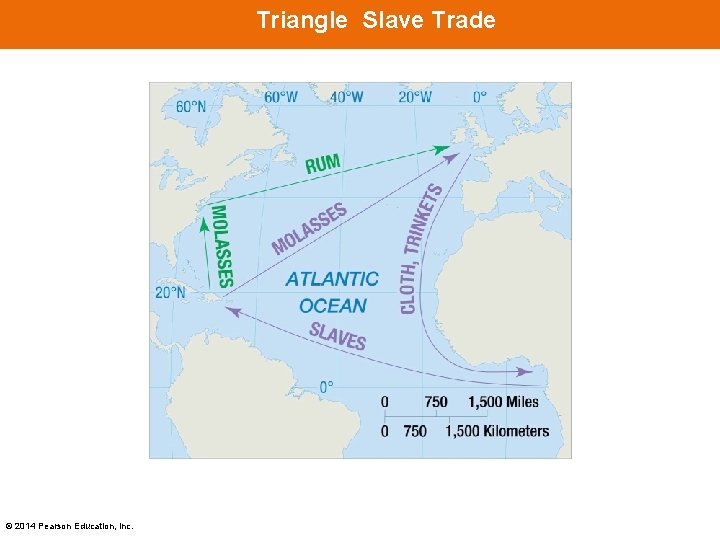 Triangle Slave Trade © 2014 Pearson Education, Inc. 