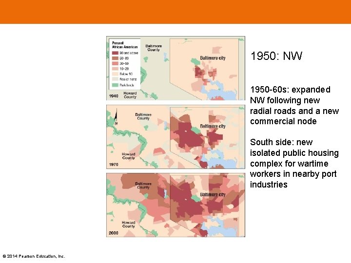 1950: NW 1950 -60 s: expanded NW following new radial roads and a new