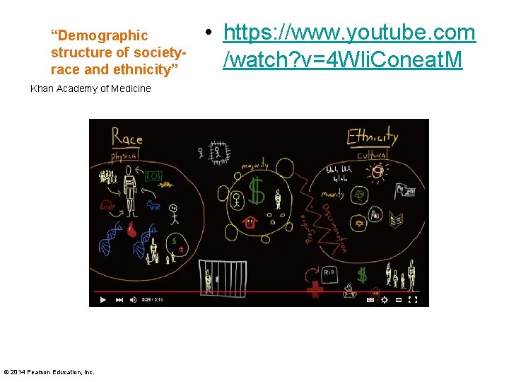 “Demographic structure of societyrace and ethnicity” Khan Academy of Medicine © 2014 Pearson Education,