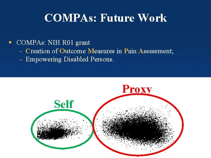 COMPAs: Future Work § COMPAs: NIH R 01 grant – Creation of Outcome Measures