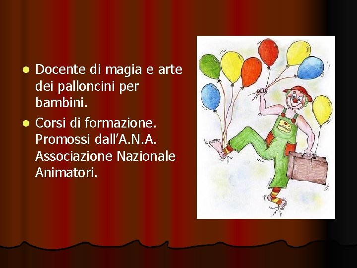 Docente di magia e arte dei palloncini per bambini. l Corsi di formazione. Promossi