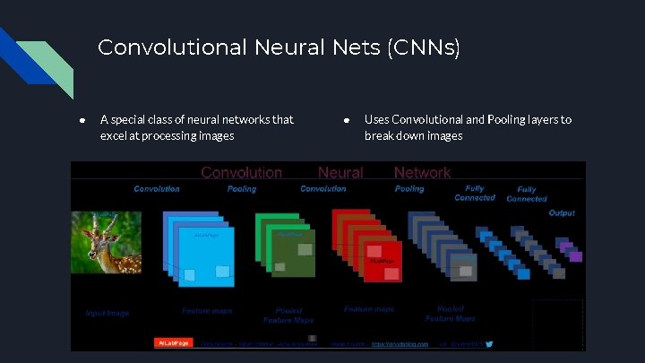 Convolutional Neural Nets (CNNs) ● A special class of neural networks that excel at