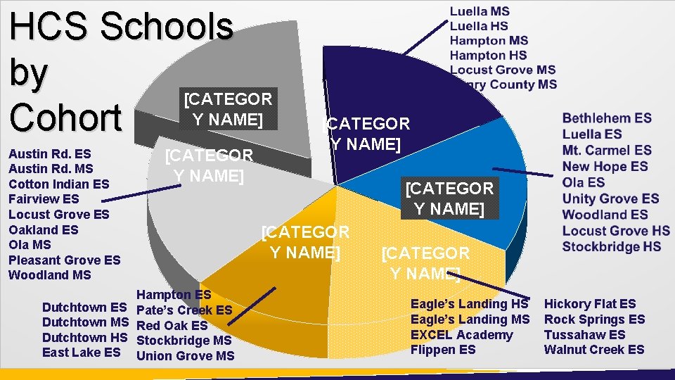 HCS Schools by [CATEGOR Y NAME] Cohort Austin Rd. ES Austin Rd. MS Cotton