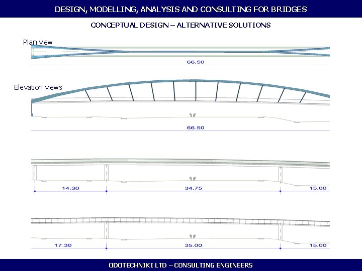 DESIGN, MODELLING, ANALYSIS AND CONSULTING FOR BRIDGES CONCEPTUAL DESIGN – ALTERNATIVE SOLUTIONS Plan view