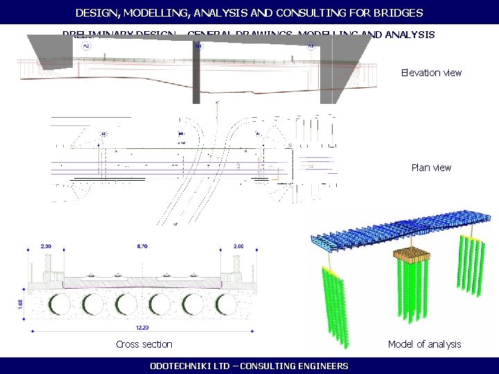 DESIGN, MODELLING, ANALYSIS AND CONSULTING FOR BRIDGES PRELIMINARY DESIGN – GENERAL DRAWINGS, MODELLING AND