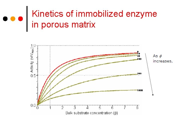 Kinetics of immobilized enzyme in porous matrix 