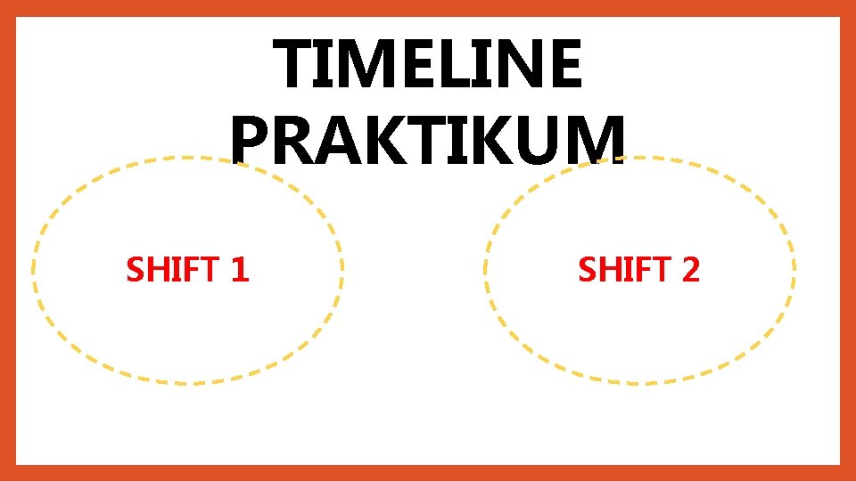 TIMELINE PRAKTIKUM SHIFT 1 SHIFT 2 