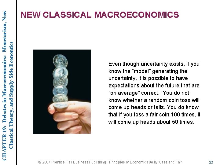 CHAPTER 19: Debates in Macroeconomics: Monetarism, New Classical Theory, and Supply-Side Economics NEW CLASSICAL