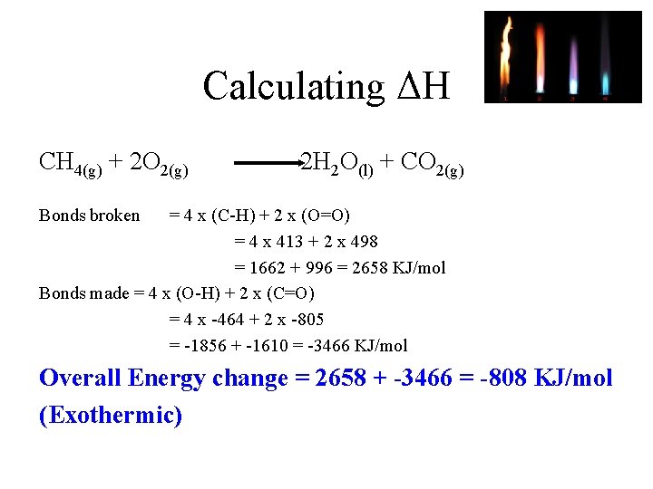 Calculating ΔH CH 4(g) + 2 O 2(g) 2 H 2 O(l) + CO