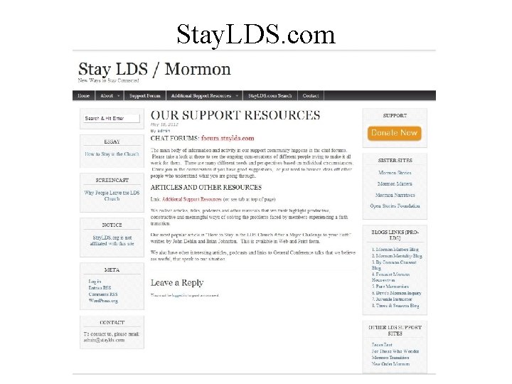 Stay. LDS. com 