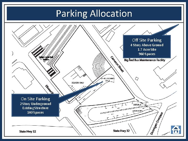 Parking Allocation Off Site Parking 4 Story Above Ground 1. 7 Acre Site 960
