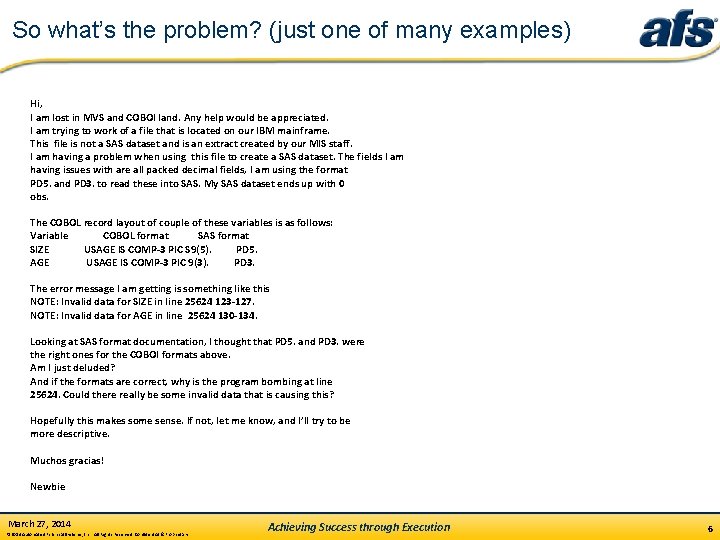 So what’s the problem? (just one of many examples) Hi, I am lost in So what’s the problem? (just one of many examples) Hi, I am lost in