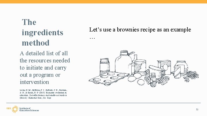The ingredients method Let’s use a brownies recipe as an example … A detailed