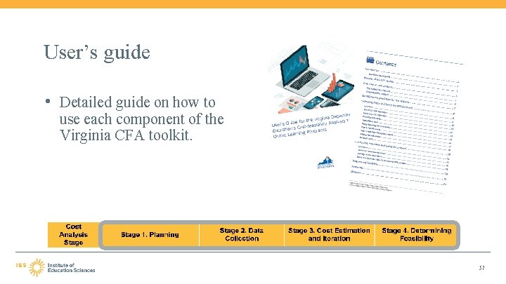 User’s guide • Detailed guide on how to use each component of the Virginia