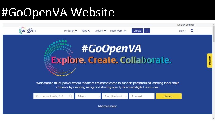 #Go. Open. VA Website 