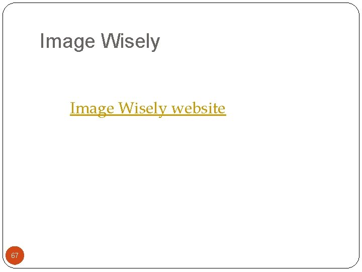Image Wisely website 67 