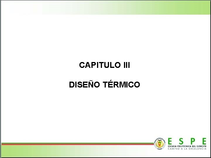 CAPITULO III DISEÑO TÉRMICO 