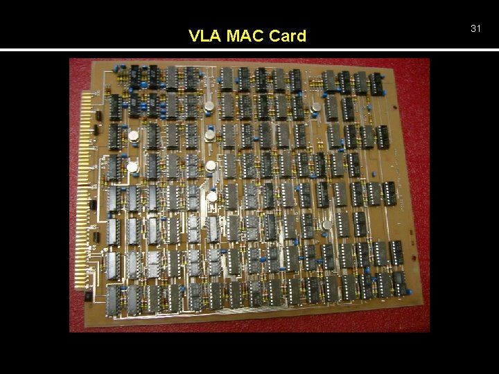 VLA MAC Card 31 