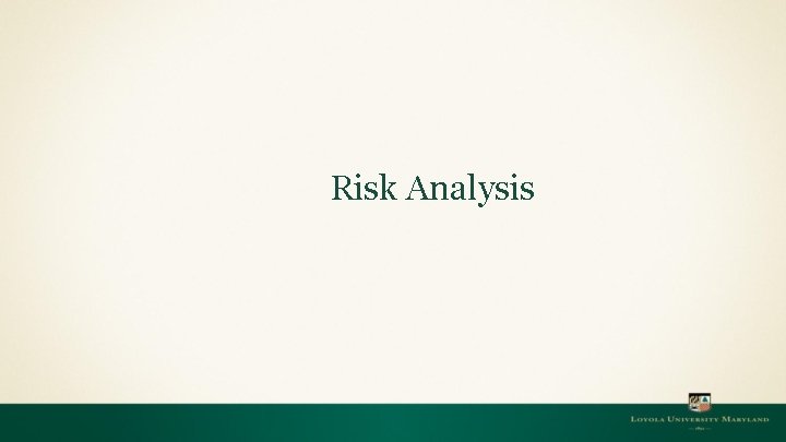 Risk Analysis 