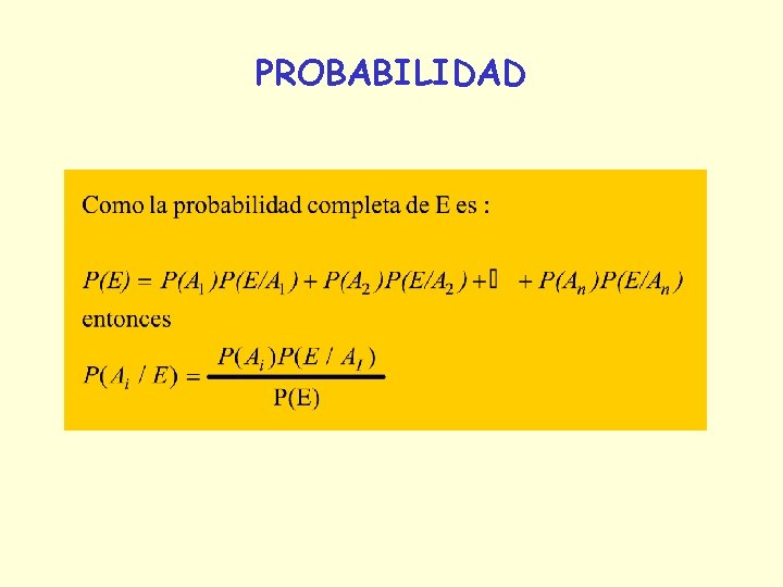 PROBABILIDAD PROBABILIDAD