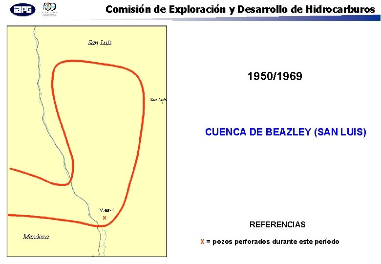 Comisión de Exploración y Desarrollo de Hidrocarburos San Luís 1950/1969 CUENCA DE BEAZLEY (SAN