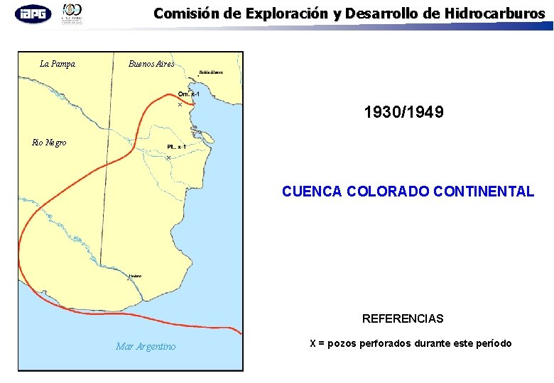 Comisión de Exploración y Desarrollo de Hidrocarburos La Pampa Buenos Aires x 1930/1949 Río