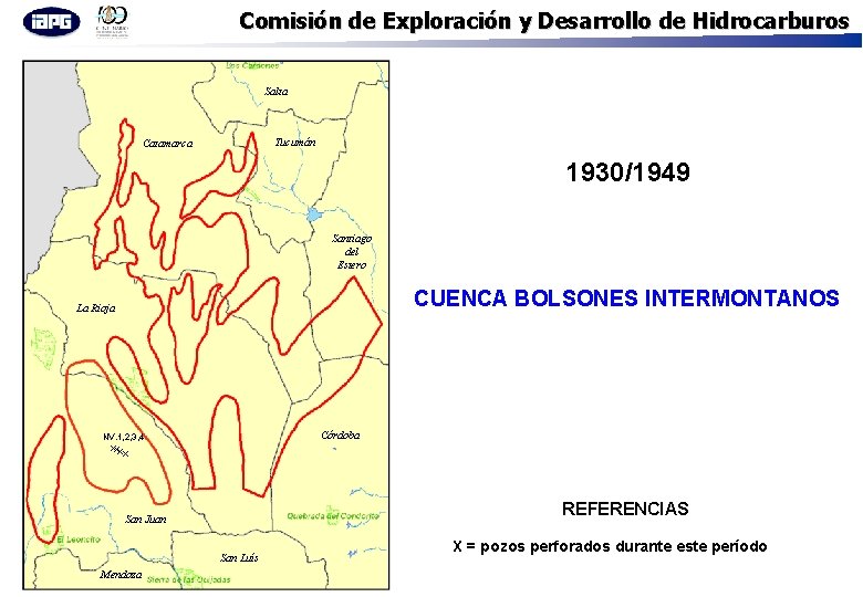 Comisión de Exploración y Desarrollo de Hidrocarburos Salta Tucumán Catamarca 1930/1949 Santiago del Estero