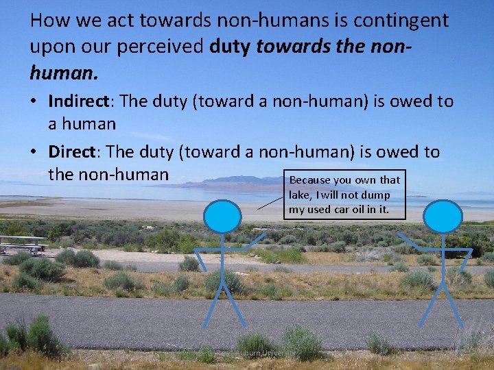 How we act towards non-humans is contingent upon our perceived duty towards the nonhuman.