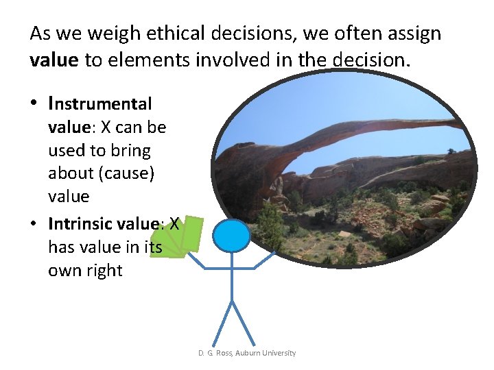 As we weigh ethical decisions, we often assign value to elements involved in the