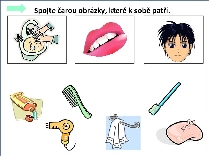 Spojte čarou obrázky, které k sobě patří. 