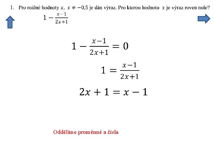 Oddělíme proměnné a čísla 