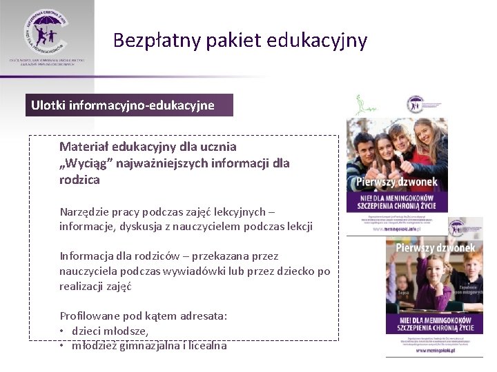 Bezpłatny pakiet edukacyjny Ulotki informacyjno-edukacyjne Materiał edukacyjny dla ucznia „Wyciąg” najważniejszych informacji dla rodzica