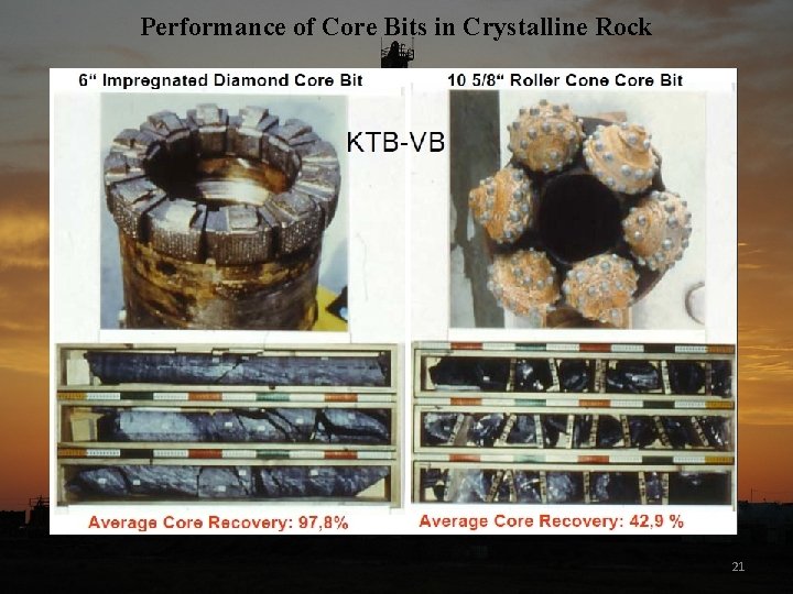 Performance of Core Bits in Crystalline Rock 21 