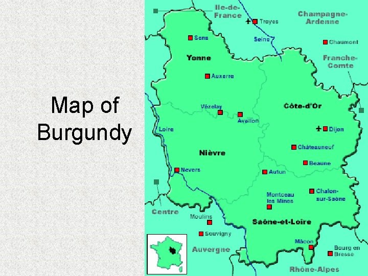 Map of Burgundy 