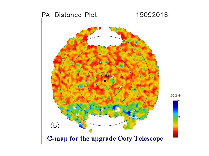 G-map for the upgrade Ooty Telescope 