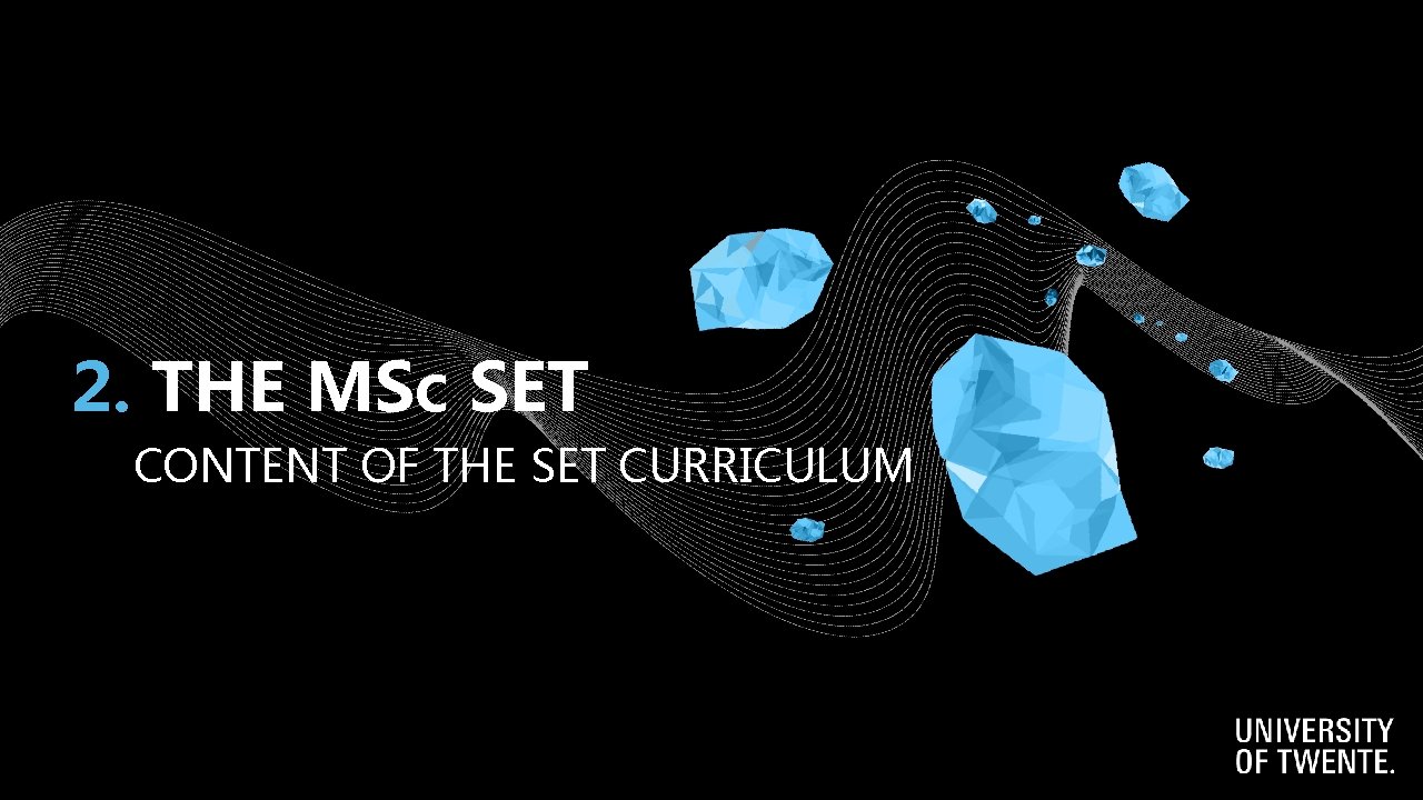 2. THE MSc SET CONTENT OF THE SET CURRICULUM 