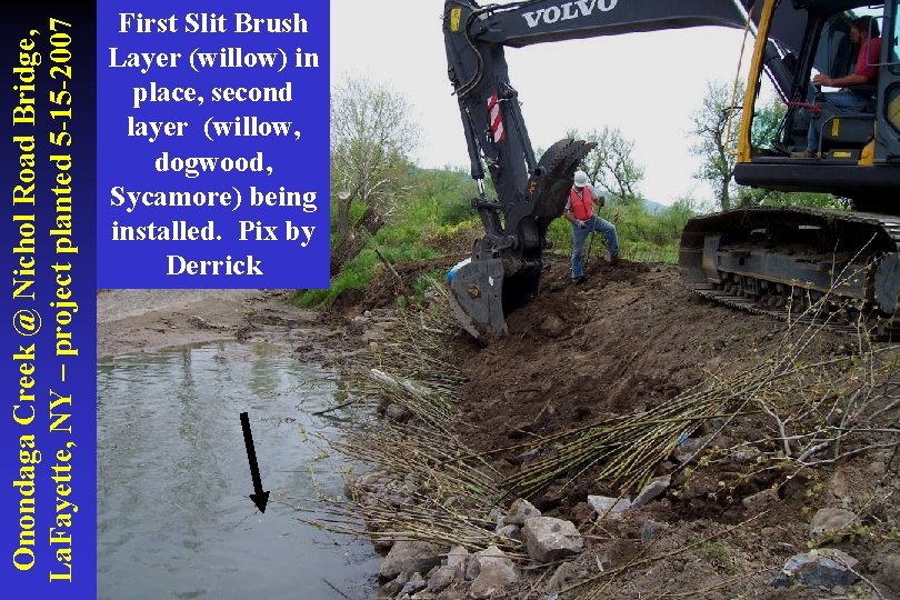 Onondaga Creek @ Nichol Road Bridge, La. Fayette, NY – project planted 5 -15