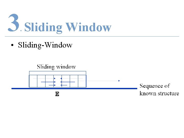 3 Sliding Window. • Sliding-Window 