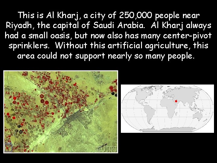 This is Al Kharj, a city of 250, 000 people near Riyadh, the capital