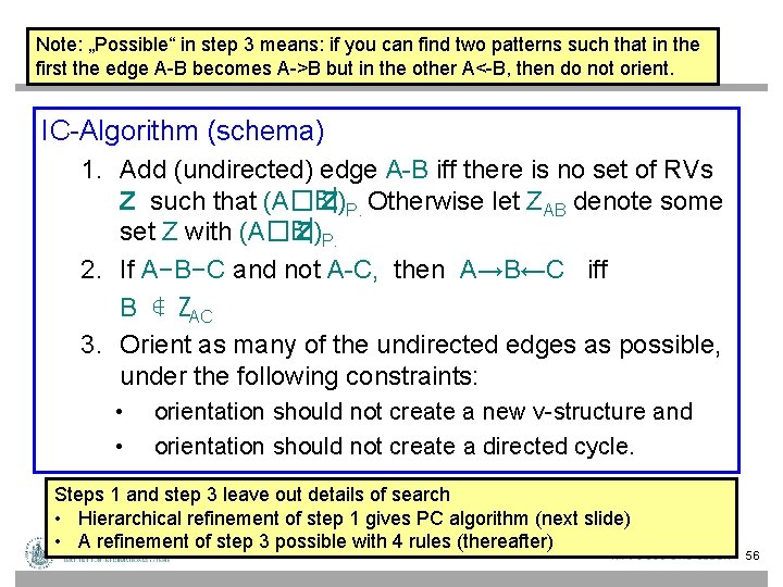 Note: „Possible“ in step 3 means: if you can find two patterns such that