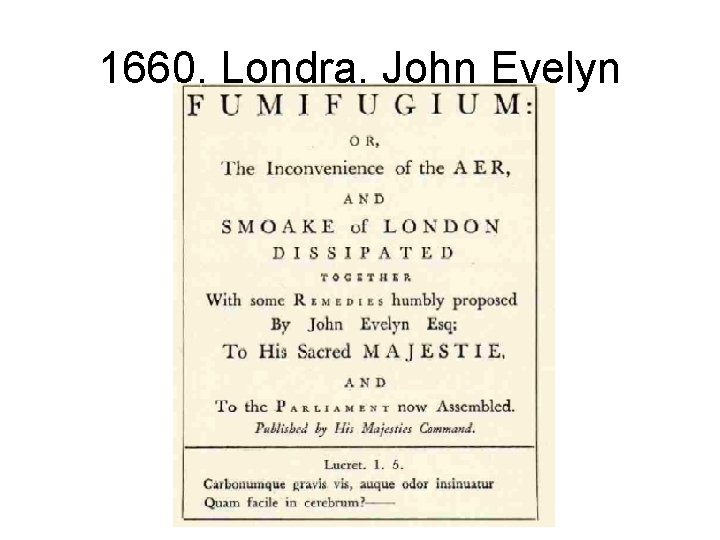 1660, Londra, John Evelyn 