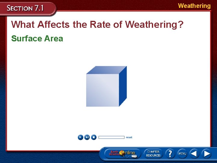 Weathering What Affects the Rate of Weathering? Surface Area Weathering What Affects the Rate of Weathering? Surface Area
